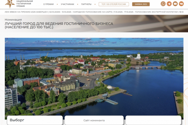 Выборг претендует на звание лучшего города для гостиничного бизнеса