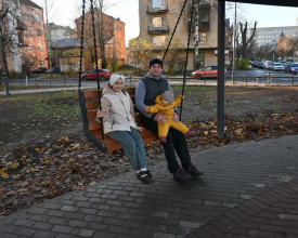 Городские часы, перголы, детская площадка и зоны отдыха - в Садовом сквере Выборга