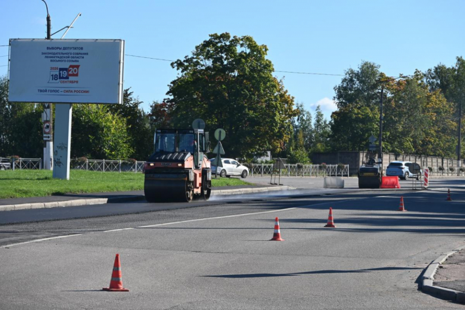 В Выборге продолжается дорожный ремонт